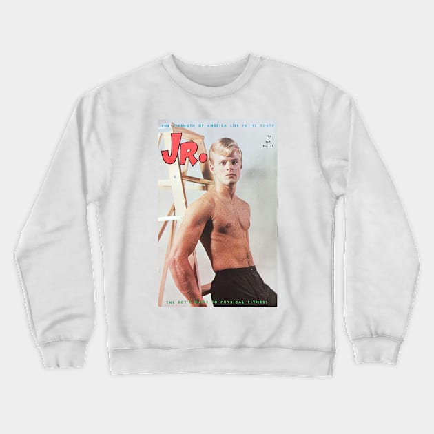 JR. Junior - Vintage Physique Muscle Male Model Magazine Cover Crewneck Sweatshirt by SNAustralia